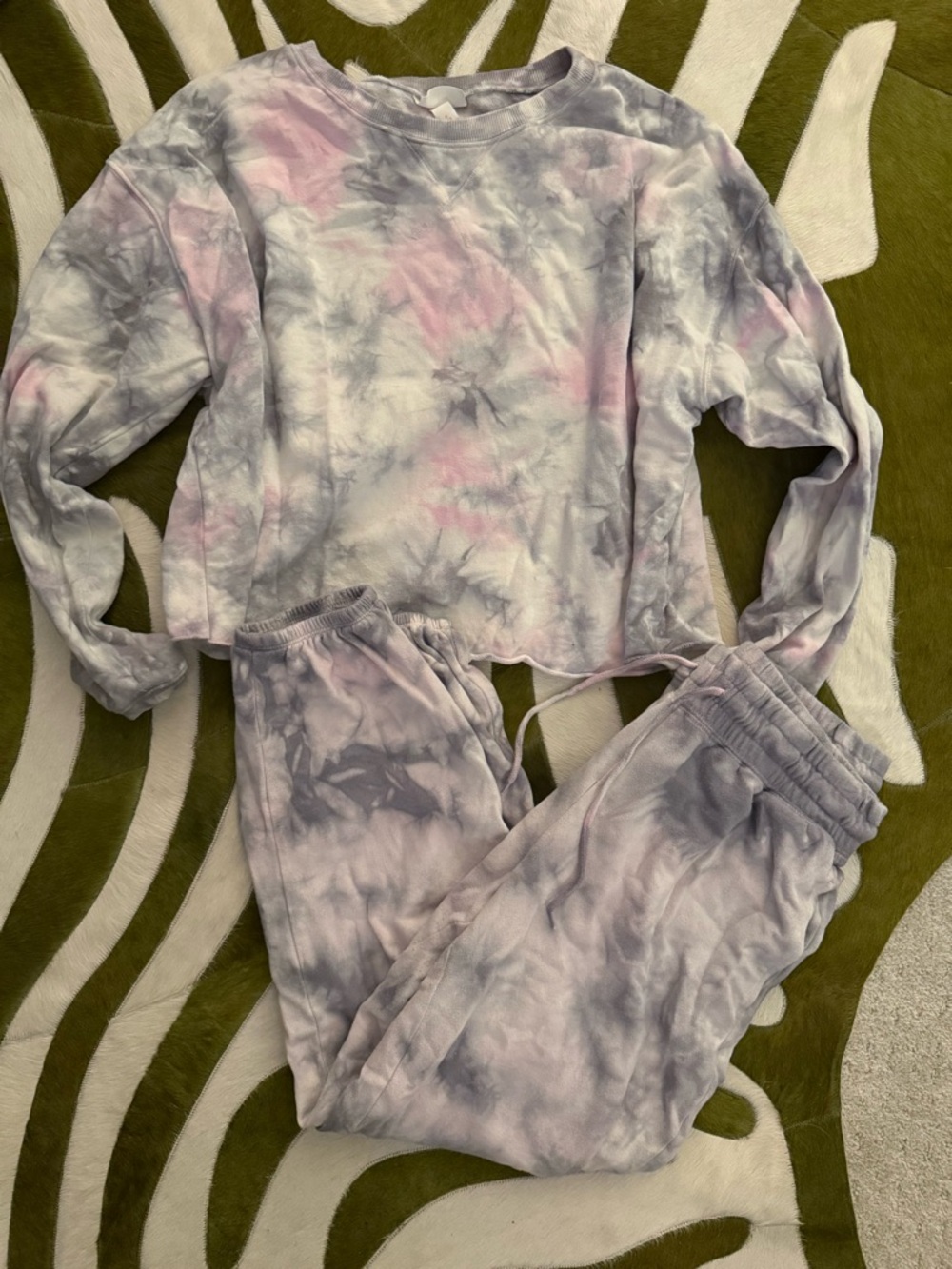 Target Tie-Dye Lounge Set in Lavender, Pink and Gray